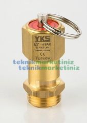 1/2'' 32 BAR Sabit Basınçlı Mühürlü CE Belgeli Emniyet Ventili YKS-602