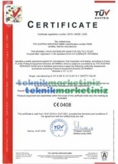 1/4'' 25 BAR Sabit Basınçlı Mühürlü CE Belgeli Emniyet Ventili YKS-505