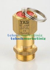 1/4'' 25 BAR Sabit Basınçlı Mühürlü CE Belgeli Emniyet Ventili YKS-505