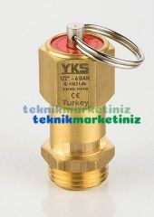 1/4'' 35 BAR Sabit Basınçlı Mühürlü CE Belgeli Emniyet Ventili YKS-515