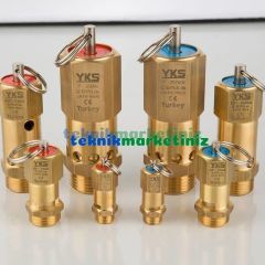 1/4'' 40 BAR Sabit Basınçlı Mühürlü CE Belgeli Emniyet Ventili YKS-520