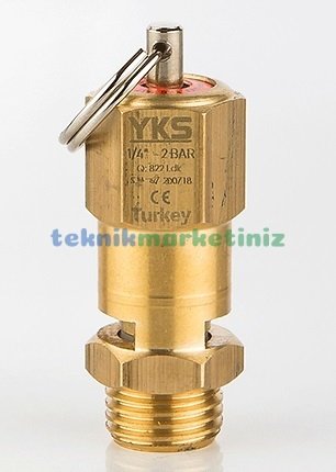 1/4'' 8 BAR Sabit Basınçlı Mühürlü CE Belgeli Emniyet Ventili YKS-107