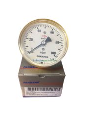 Ø63mm 0/100 Milibar Arkadan Bağlantılı Kurutip Kapsül Diyaframlı Basınç Ölçer, Milibar Manometre G1/4'' CL1,6 PAKKENS
