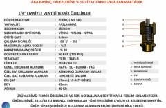 1/4'' Sabit Basınçlı Mühürlü YKS Emniyet Ventilleri 2 / 20 Bar Arası (Kompresör Emniyet Ventili)