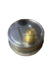 Ø100mm 0/10 Bar Eksenden Kaçık Arka Bağlantılı Gliserinli CL1,0 Hassas Basınç Ölçer, Manometre G1/2'' Prinç Bağlantı Elemanlı Class 1,0 PAKKENS