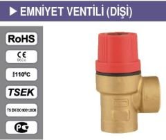 1/2'' İNÇ 3 BAR SABİT BASINÇLI EMNİYET VENTİLİ (DİŞİ)