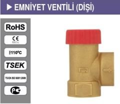 3/4'' İNÇ 2,5 BAR SABİT BASINÇLI EMNİYET VENTİLİ (DİŞİ)