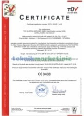 3/8'' 11 BAR Sabit Basınçlı Mühürlü CE Belgeli Emniyet Ventili YKS-129