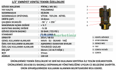 1/2'' 2 BAR Sabit Basınçlı Mühürlü CE Belgeli Emniyet Ventili YKS-139