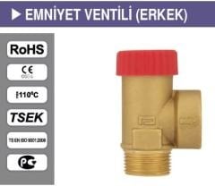 3/4'' İNÇ 8 BAR SABİT BASINÇLI EMNİYET VENTİLİ (ERKEK)