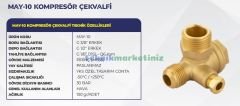 MAY-10 Kompresör Çekvalfi,  3/8'', 1/2'', 1/8”–Q6 mm Dişli Kompresör Çekvalfi YKS MAY10