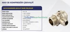 MAY-35 Kompresör Çekvalfi,  3/8'', 1/2'',  1/8”–Q6 mm Dişli Kompresör Çekvalfi YKS MAY35