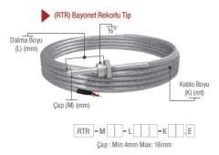 EMKO ( RTR ) REKORLU BAYONET TİP PT-100 TERMOREZİSTANSLAR EMKO RTR -