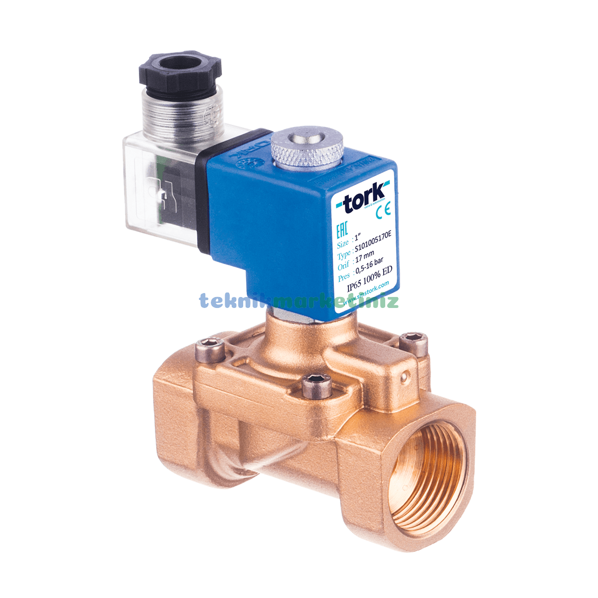 1/2'' Normalde Kapalı Genel Maksat Solenoid Vana TORK S1010.03.145 (0,5 - 16 BAR), (14.5mm Orifis)