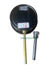 Ø160mm 0/+120°C Derece, Alttan Çıkışlı G1/2'' Bi-Metal Sıcaklık Ölçer, Termometre, Paslanmaz Termovilli Mekanik Isı Gösterge Saati, EN 13190, CL2,0 PAKKENS, Dalma Boyu :