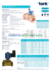 3/8'' Normalde Kapalı Genel Maksat Solenoid Vana TORK S1010.02.125 (0,5 - 16 BAR), (12.5mm Orifis)