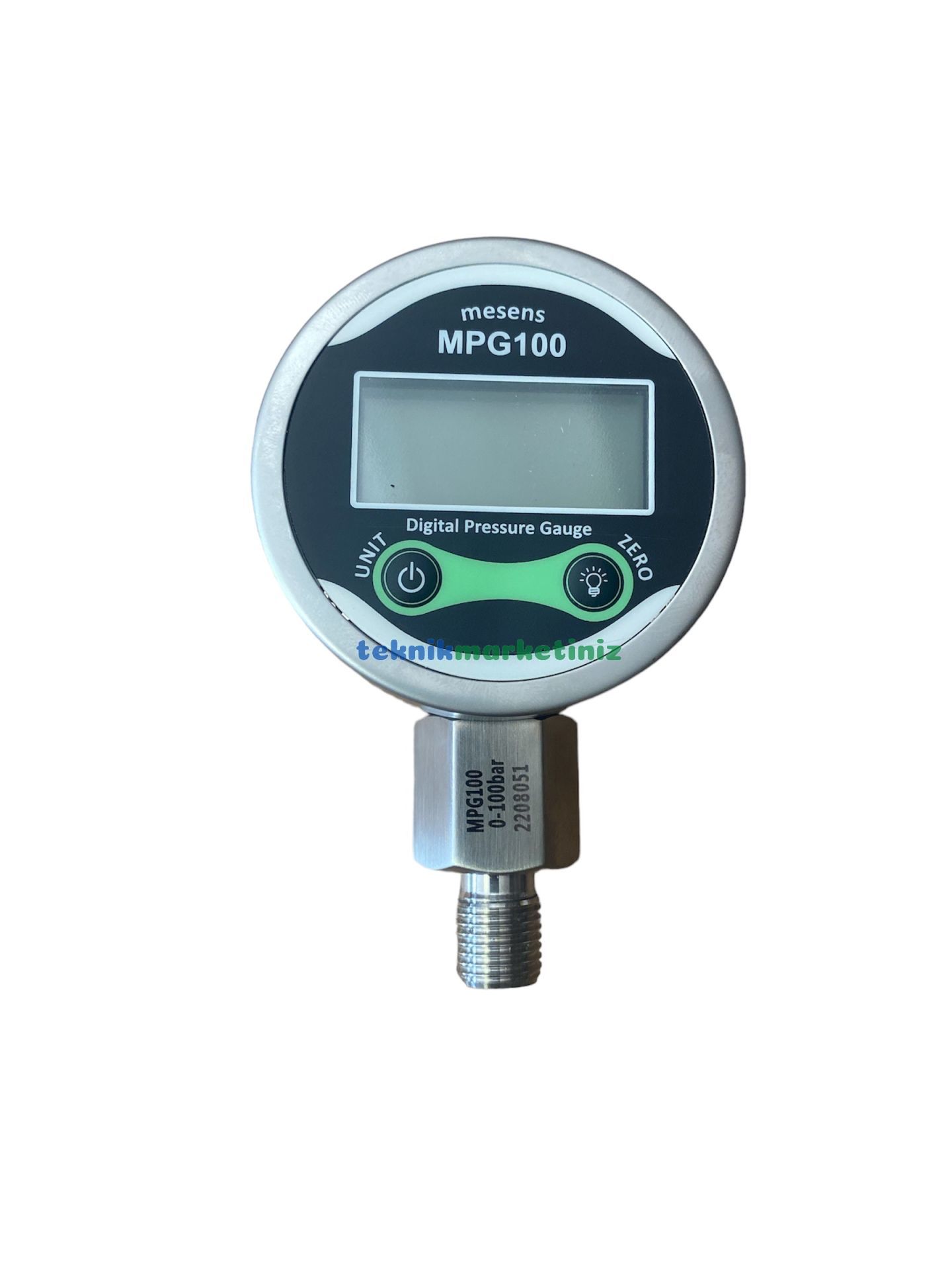 0/40 Bar Dijital Manometre Bar, Psi, Kgf/cm2, Mpa Göstergeli, ±1% Hassasiyetli G1/4'' Ø65mm Dijital Basınç Göstergesi