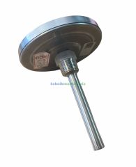 Ø63mm 0/+500°C Derece, Arkadan Çıkışlı G1/2'' Bi-Metal Sıcaklık Ölçer, Termometre, Paslanmaz Termovilli Mekanik Isı Gösterge Saati, EN 13190, CL2,0 PAKKENS, Dalma Boyu :