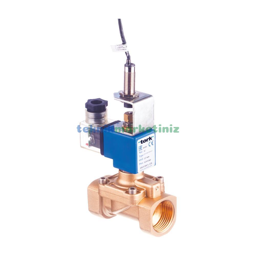 1/8'' KCV Normalde Kapalı Kontak Çıkışlı Solenoid Vana KCV.00 (0 - 6 BAR) Direkt Çekmeli, (1,8mm Orifis)