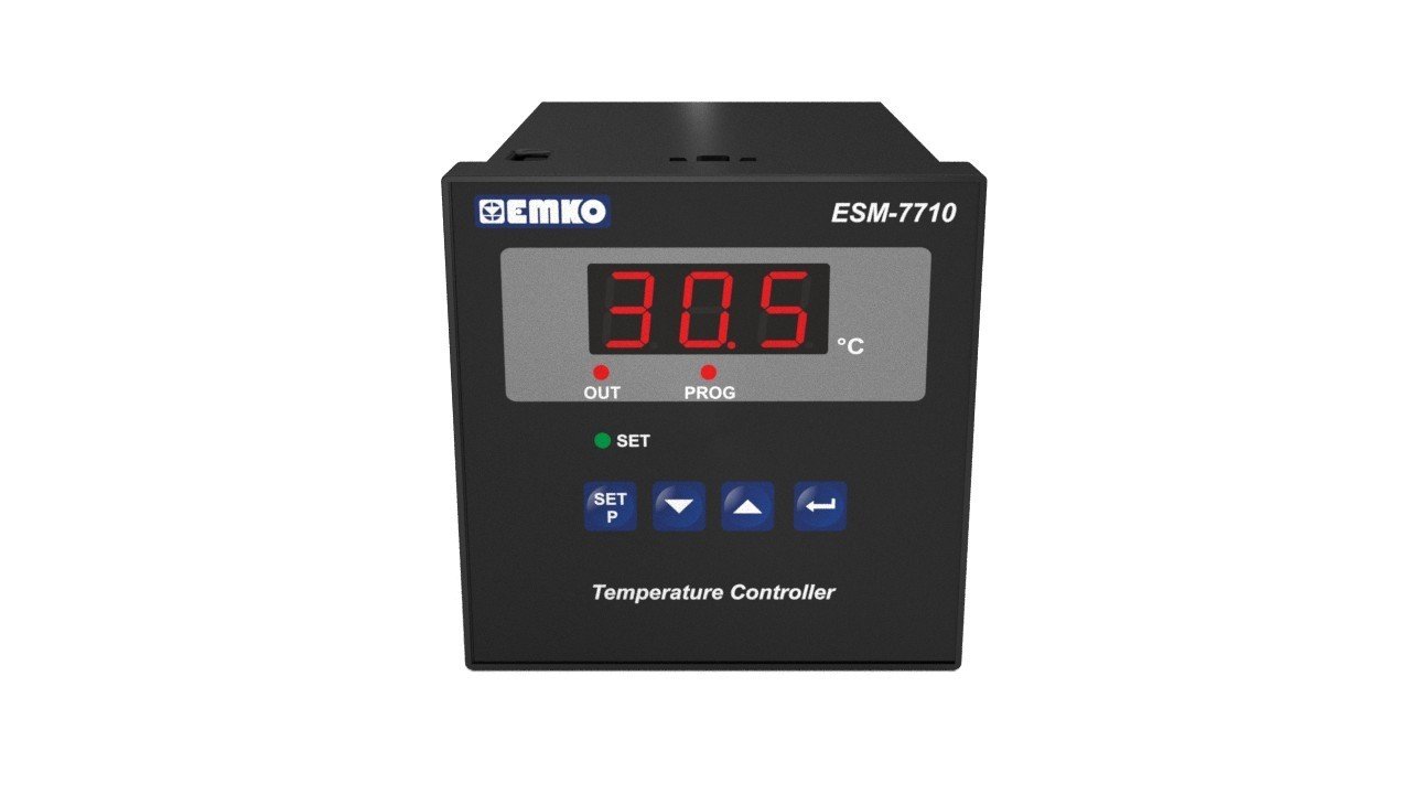 EMKO ESM-7710.5.10.0.1/00.00/2.0.0.0 Dijital ON/OFF Sıcaklık Kontrol Cihazı K, NiCr-Ni, 0...999 °C Girişli, 1 Röle Çıkışlı 230 Vac