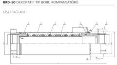 BKD-50 Dişli Boru Kompansatörü Dekoratif Tip