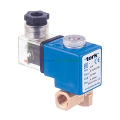 1/2'' Normalde Kapalı Genel Maksat Solenoid Vana TORK S1073.03.050 (0 - 7 BAR), Ekonomik Direkt Çekmeli Seri (5mm Orifis)