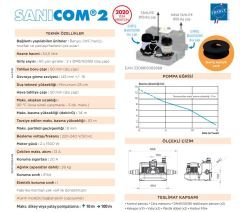 Sanicom 2, Çift Motorlu Yoğun Kullanım (Klozet hariç), Banyo, Mutfak ve Çamaşırhane Pis Su Transfer, Tahliye Pompası