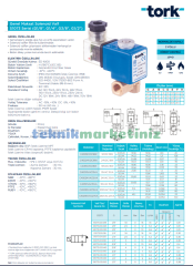 3/8'' Normalde Kapalı Genel Maksat Solenoid Vana TORK S1073.02.040 (0 - 9 BAR), Ekonomik Direkt Çekmeli Seri (4mm Orifis)