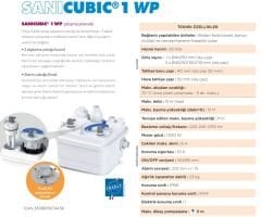Sanicubic 1 WP Monofaze Parçalayıcı Bıçaklı Pompalı Evsel Kullanım İçin Foseptik, Atık Su Tahliye İstasyonu