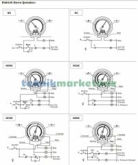 Ø100mm 0/600 Bar Panotip Arka Bağlantılı ÇİFT Elektrik Kontaklı Hassas Manometre, Basınç Ölçer IP65 Kurutip G1/2'' CL1,0 PAKKENS