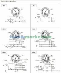 Ø100mm 0/25 Bar Alttan Bağlantılı ÇİFT Elektrik Kontaklı Hassas Manometre, Basınç Ölçer IP65 Kurutip G1/2'' CL1,0 PAKKENS