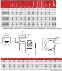 BDS 3T (180-80) Aluminyum Gövdeli Radyal Fan