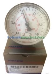 Ø63mm -1 / +1,5 Bar Arkadan Bağlantılı Kurutip G1/4'' ManoVakummetre, Vakum Göstergesi CL2,5 PAKKENS