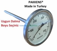 Ø100mm 500 C° Derece Fırın, Taş Fırın Termometreleri PAKKENS