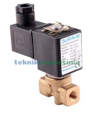 1/8'' Normalde Kapalı Genel Maksat Solenoid Vana DURAVİS ESV 100-00-018 (0 - 16 BAR), (1,8mm Orifis)