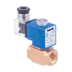 1/2'' Sıfır Basınç Normalde Kapalı Solenoid Vana TORK S1050.03.050 (0 - 7 BAR), Dolu Gövde Direk Çekmeli 0 Basınç Seri (5mm Orifis)