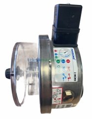 Ø100mm -1/0 bar Alttan Bağlantılı ÇİFT Elektrik Kontaklı Hassas Vakummetre, Vakumölçer G1/2'' CL1,0 PAKKENS