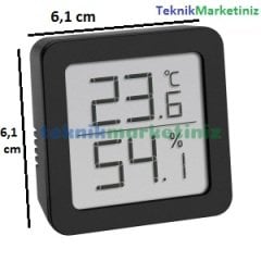 Dijital Ortam, Oda, Mekan, Ev Sıcaklık ve Nem Ölçer Termometre-Higrometre TFA Dostmann 30.5051.01 TM832.1001.01