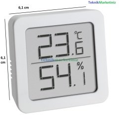 Dijital Ortam, Oda, Mekan, Ev Sıcaklık ve Nem Ölçer Termometre-Higrometre TFA Dostmann 30.5051.02 TM832.1001.02