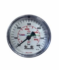 Ø63mm 0-4 Bar Arkadan Bağlantılı G1/4'' inç Genel Amaçlı Kurutip Manometre, Basınç Göstergesi CL2,5 PAKKENS