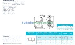 1/4'' Normalde Kapalı Genel Maksat Solenoid Vana TORK S1060.01.018 (0 - 16 BAR), Mini Bobin (Düşük Watt Güç Tüketimi) Serisi (1,8mm Orifis)