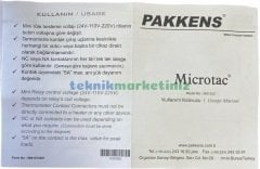 Ø60mm 0/160 C° Tek Elektrik Kontaklı Termometre, Gaz Dolgulu Sıcaklık / Hararet Ölçer, Arkadan Bağlantılı Panotip PAKKENS Microtac