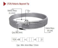 EMKO ( TCR ) ‘‘K’’ NiCr-Ni TİPİ REKORLU BAYONET TİP TERMOKUPL EMKO TCR -