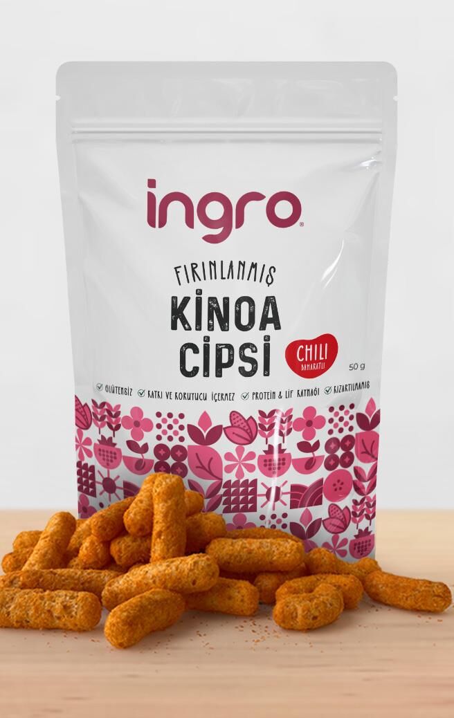 İngro Glütensiz Chilli Baharatlı Kinoa Cipsi 50 g