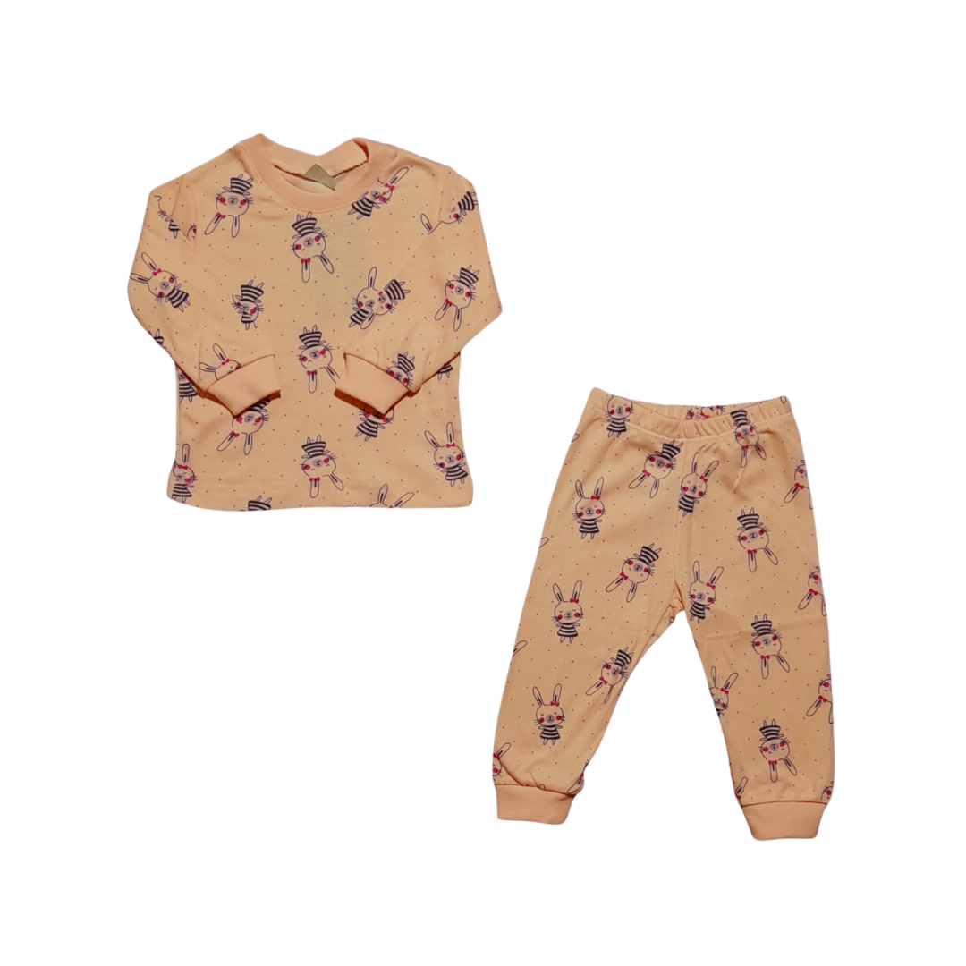 Ventito Baby Elbiseli Tavşan Pijama Takımı