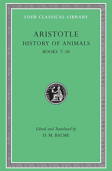 L 439 Vol XI, History of Animals, Vol III, Books 7-10