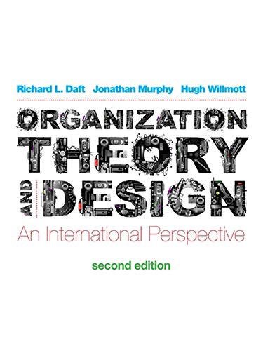 Organization Theory and Design