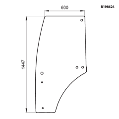 John Deere 5055E Sol Kapı Camı