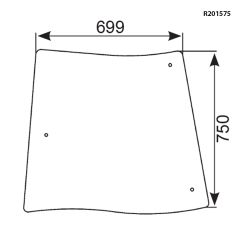 John Deere 5055E Sağ Teker Üstü (Kelebek) Camı