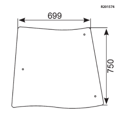 John Deere 5725E Sol Teker Üstü (Kelebek) Camı